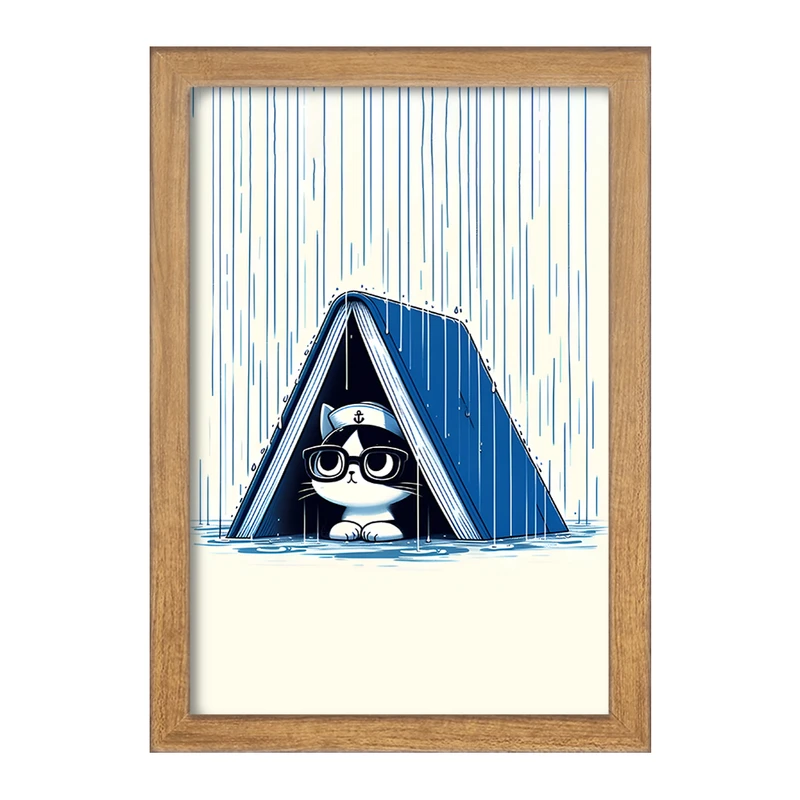 تابلو خندالو مدل گربه بامزه کد F6129