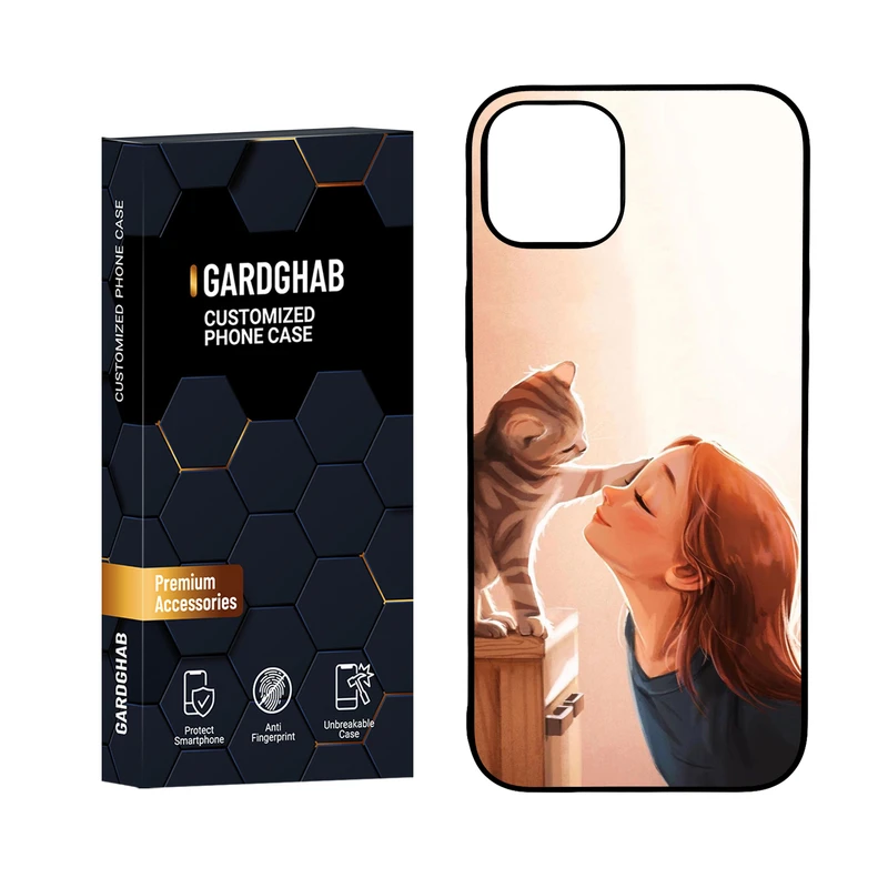 کاور گارد قاب مدل پشت گلس دخترانه مناسب برای گوشی موبایل اپل iPhone 15 Plus