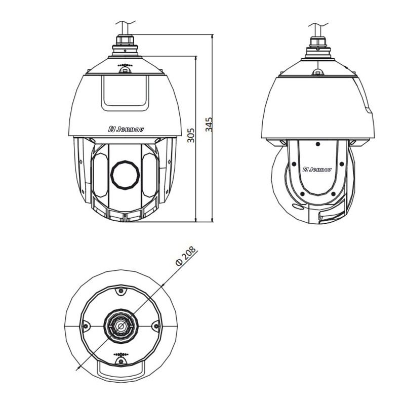 دوربین مداربسته تحت شبکه جنوو مدل JE-IPC-PTZ9280AL-MO-LED