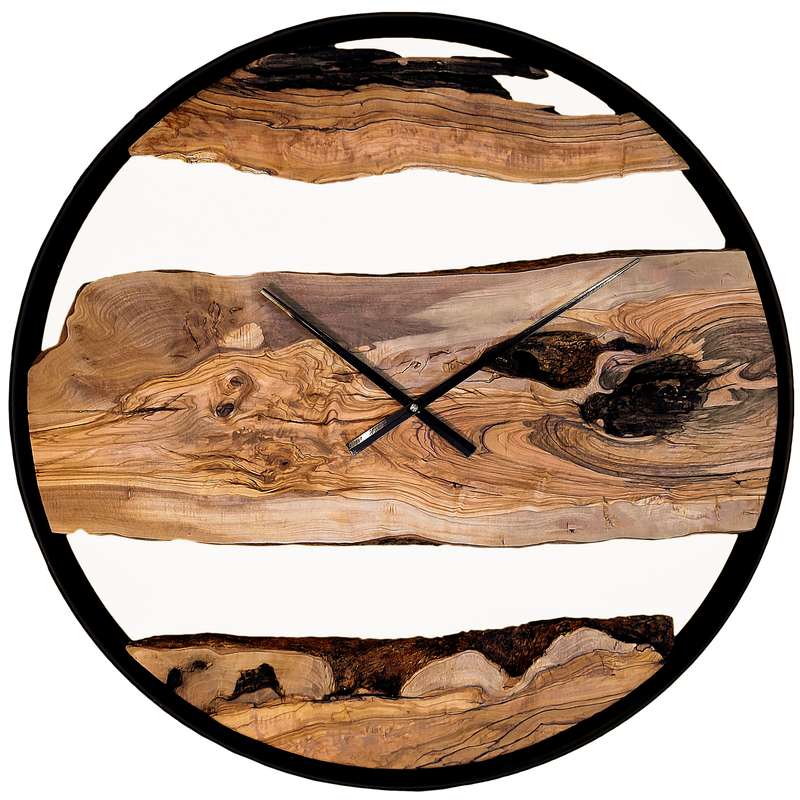 ساعت دیواری مدل روستیک چوبی