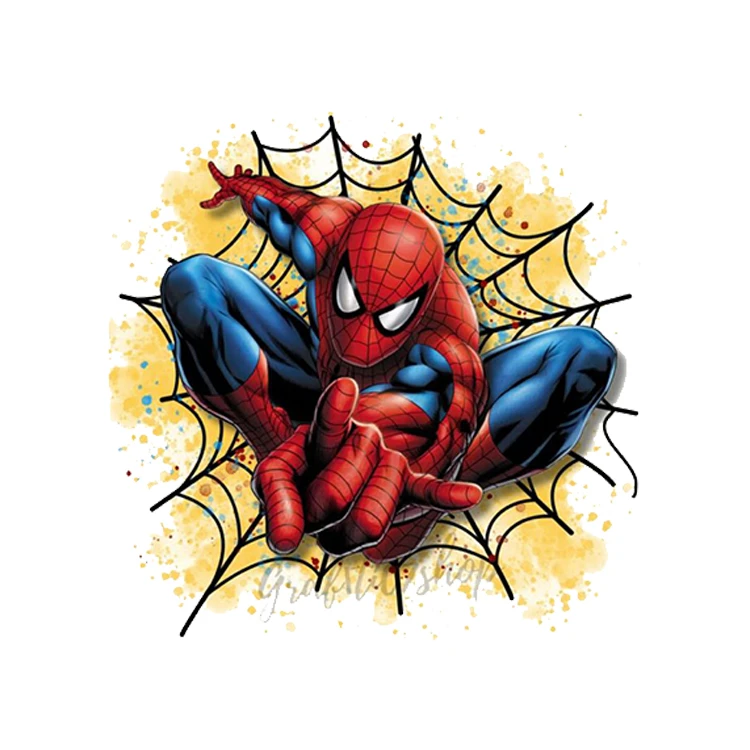 استیکر پارچه و لباس پاد آفرین مدل مرد عنکبوتی کد 326