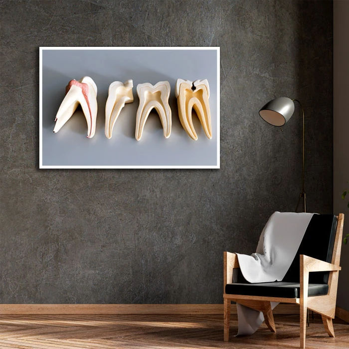 تابلو بکلیت طرح دندانپزشکی مدل W-D2180 فریم سفید