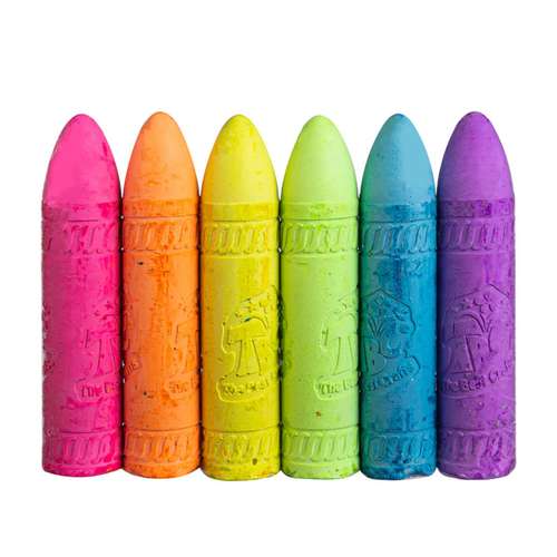 گچ رنگی تی بی سی مدل نئونی بسته 6 عددی