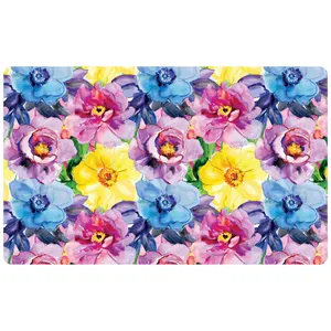 پادری طرح نقاشی گلها مدل 3500 سایز 76x46 سانتی متر
