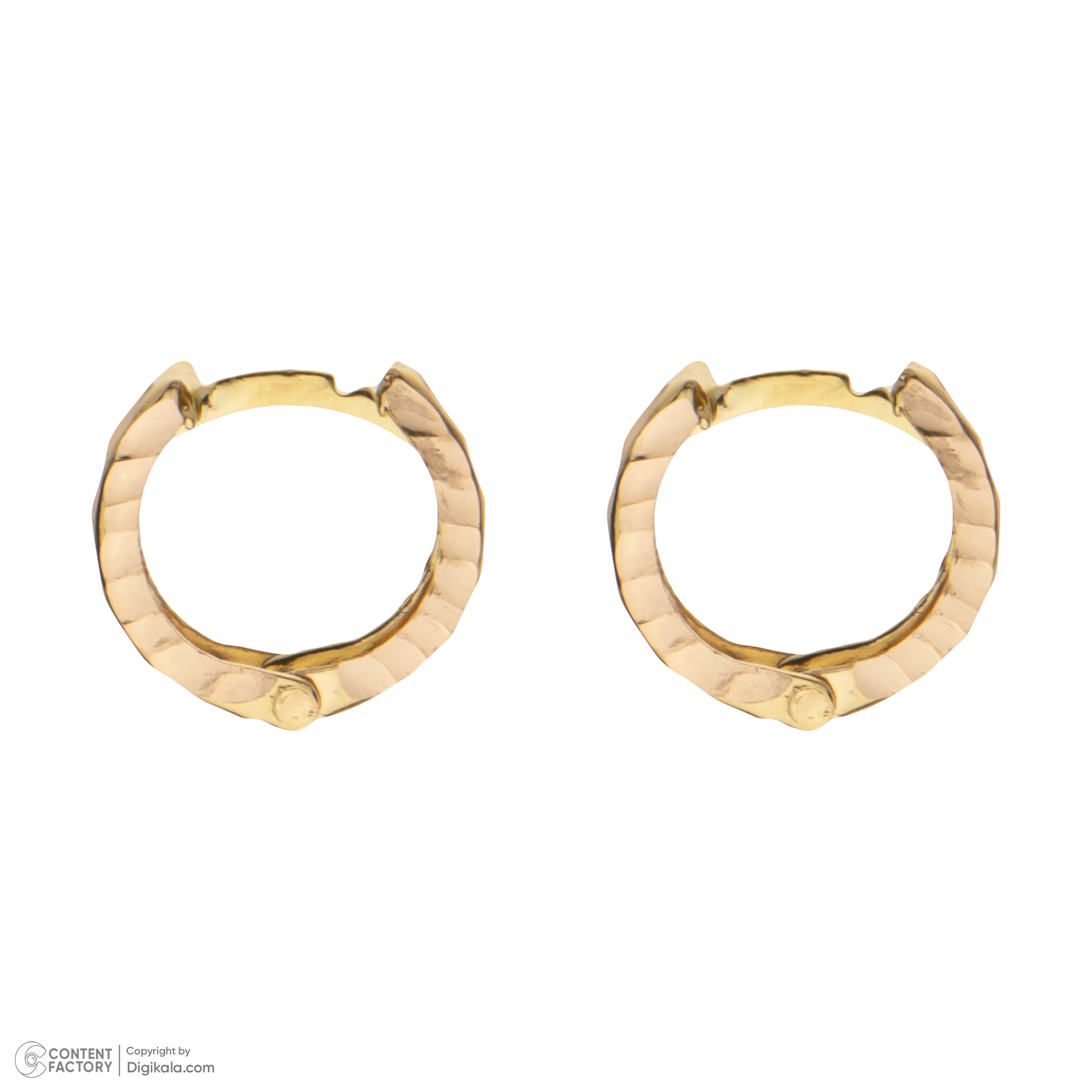 گوشواره حلقه‌ای طلا 18 عیار زنانه گلدم مدل E-3070030