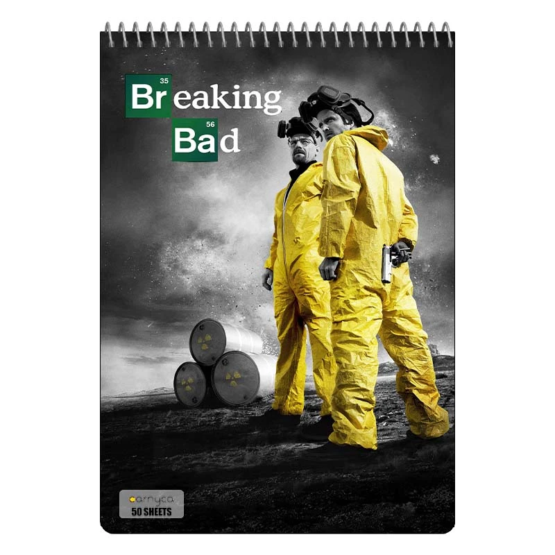 دفتر نقاشی 50 برگ سیمی کارنیکا طرح بریکینگ بد Breaking Bad کد 55421