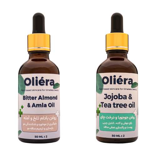 روغن ترکیبی جوجوبا ، درخت چای ، بادام تلخ ، آمله اُلیئرا مدل +AA حجم 100 میلی لیتر بسته 2 عددی