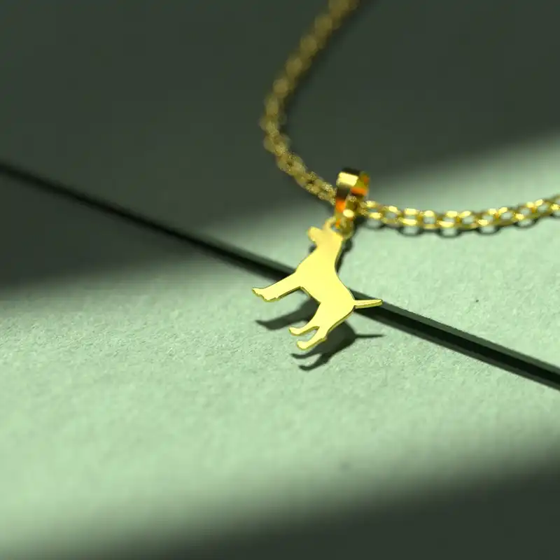 گردنبند طلا 18 عیار زنانه مدوپد مدل سگ کد J3-1-1002