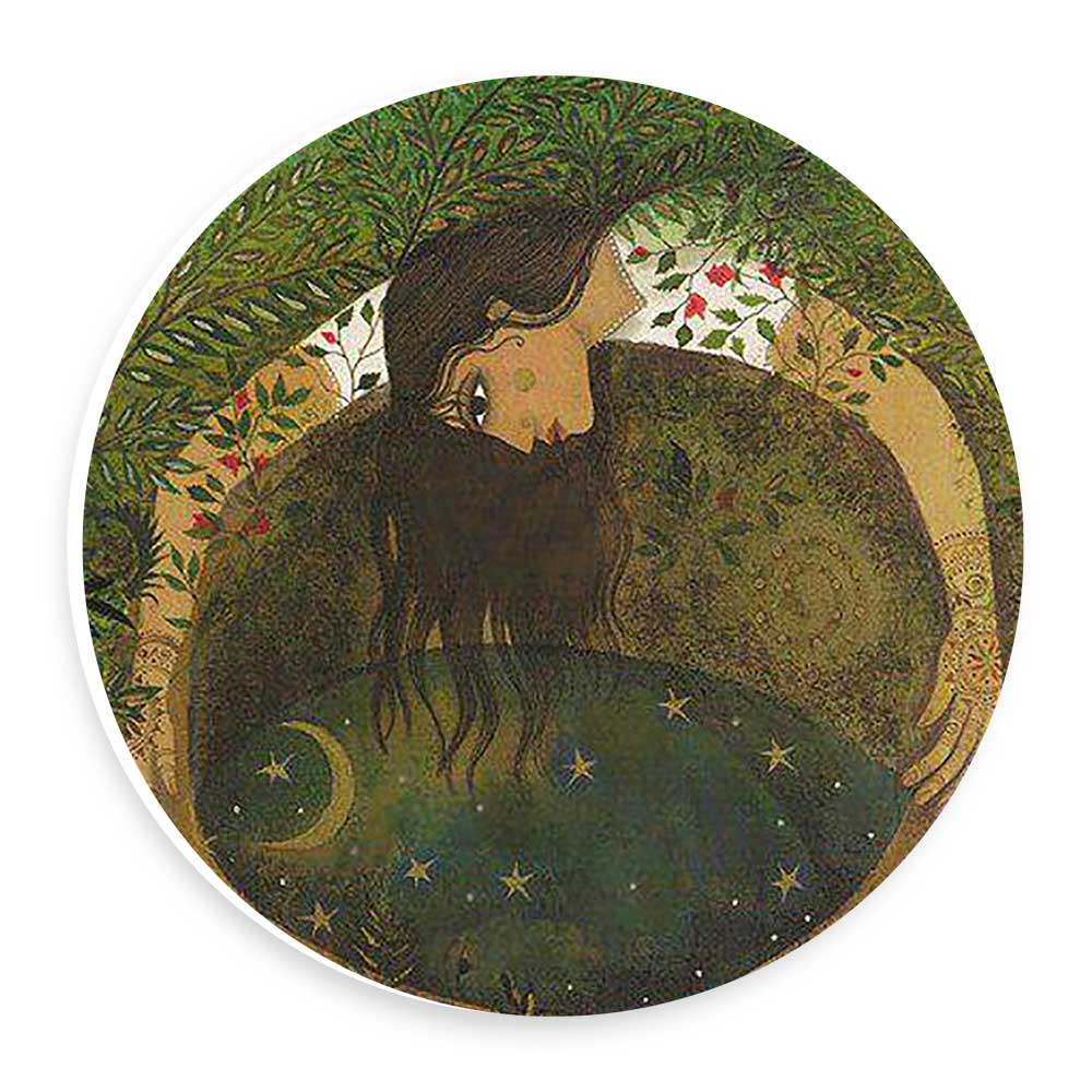 دیوارکوب طرح بانو و چاه آب مدل wtb282