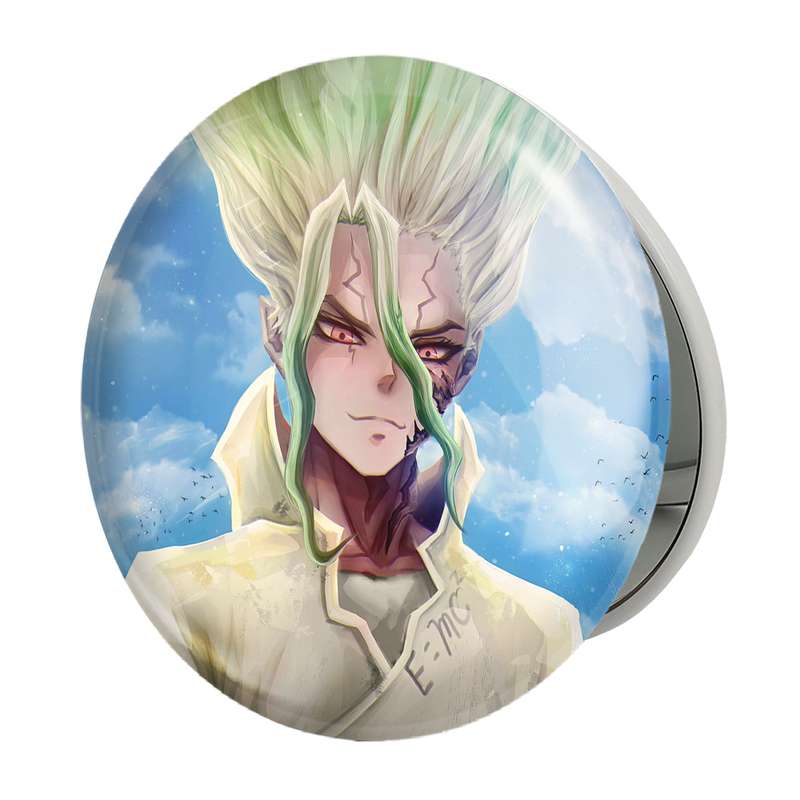 آینه جیبی خندالو طرح سنکو انیمه دکتر استون Dr. Stone مدل تاشو کد 27495