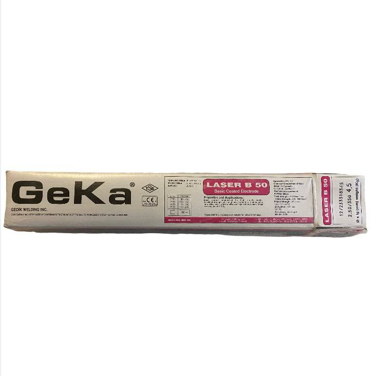 الکترود جوشکاری مدل GEKA-7018 کدLaser B 50 وزن 4/5 کیلوگرم الکترود جوشکاری مدل GEKA-7018 کدLaser B 50 وزن 4/5 کیلوگرم