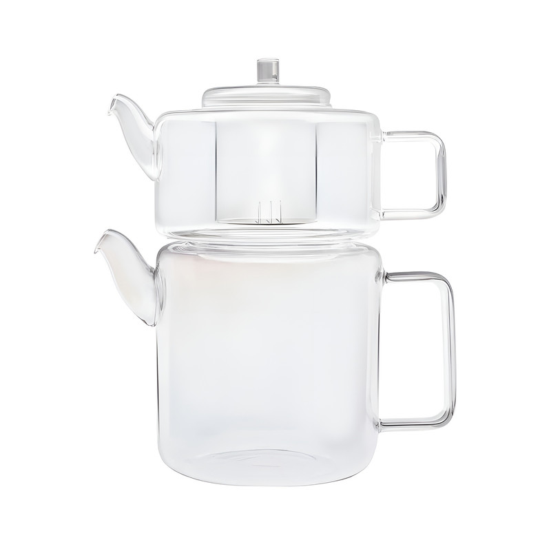 ست کتری و قوری مدل شیشه ای کد prx-2+1.2