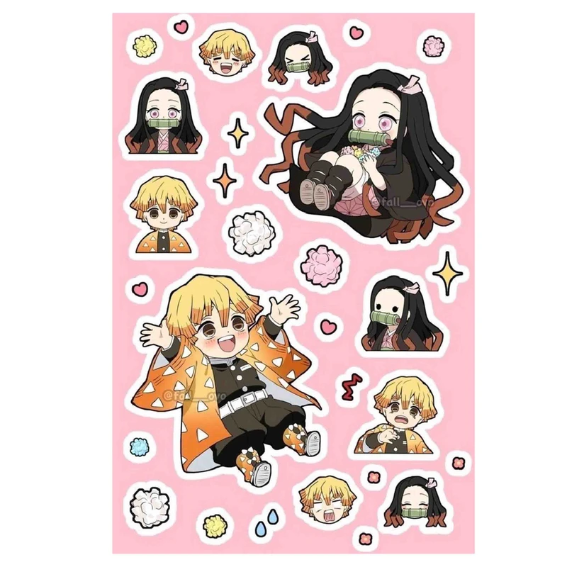 استیکر لپ تاب و گوشی طرح انیمه کد 9488 مجموعه 13 عددی