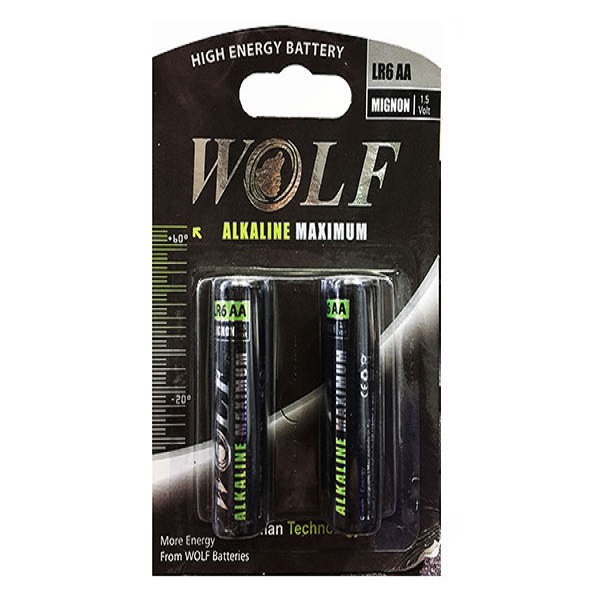 باتری نیم قلمی ولف مدل WOL_LR03 بسته دو عددی