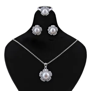   نیم ست نقره زنانه بازرگانی میلادی کد NTR_075