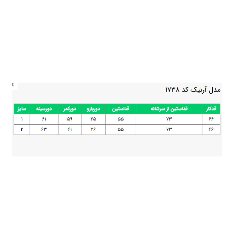کاپشن زنانه السانا مدل آرنیک کد 173801