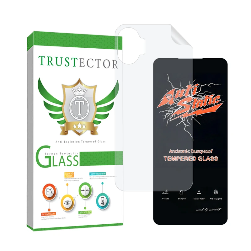 محافظ صفحه نمایش تراستکتور مدل ANTNABKTR مناسب برای گوشی موبایل ناتینگ Phone 1 به همراه محافظ پشت گوشی