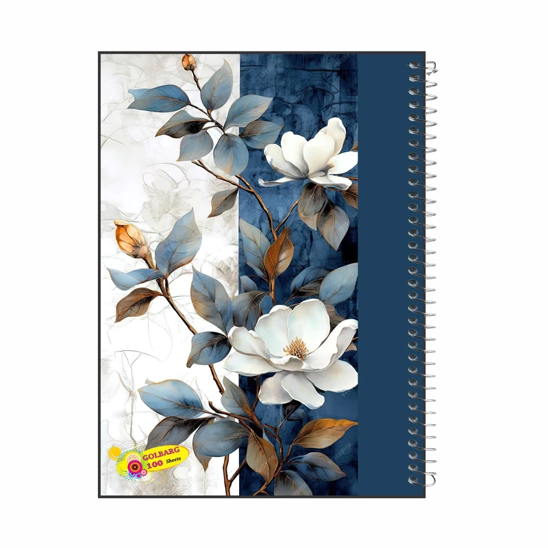 دفتر مشق 100 برگ گلبرگ مدل گل 1663