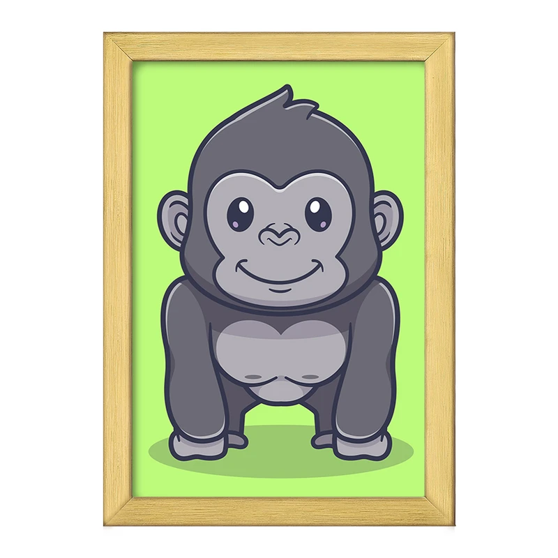 تابلو خندالو طرح حیوانات بامزه گوریل کد 29682