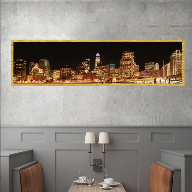 تابلو بکلیت طرح منظره مدرن شهر مدل کشیده T-7496