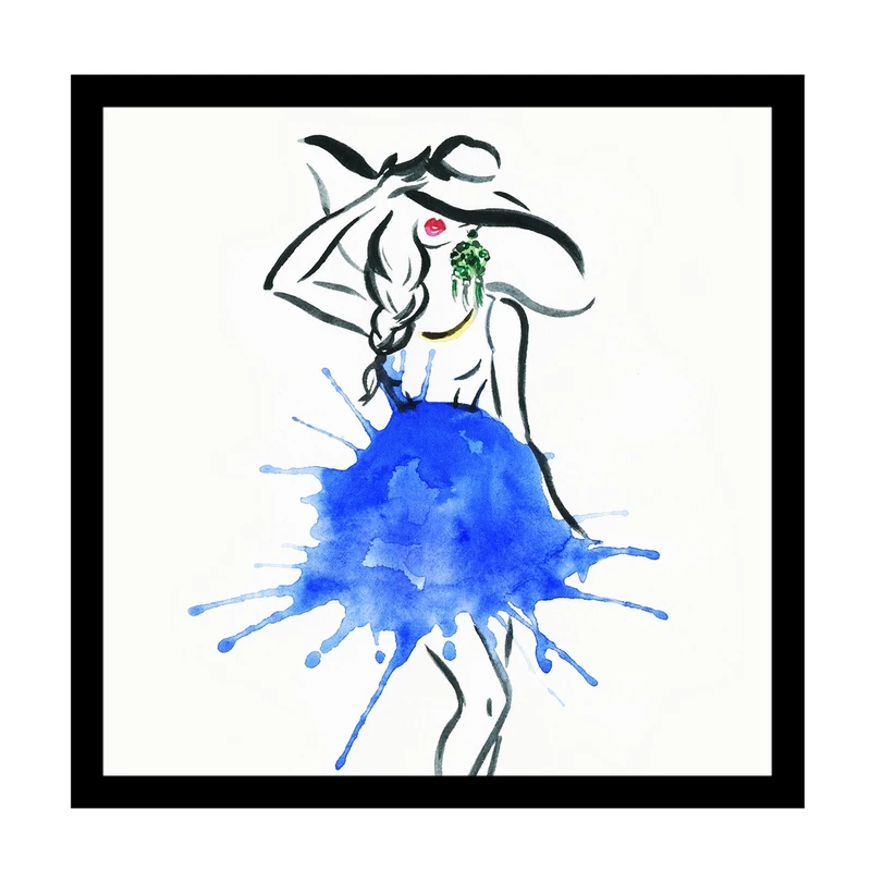 تابلو بکلیت طرح نقاشی فانتزی لباس دخترانه مدل B-15322