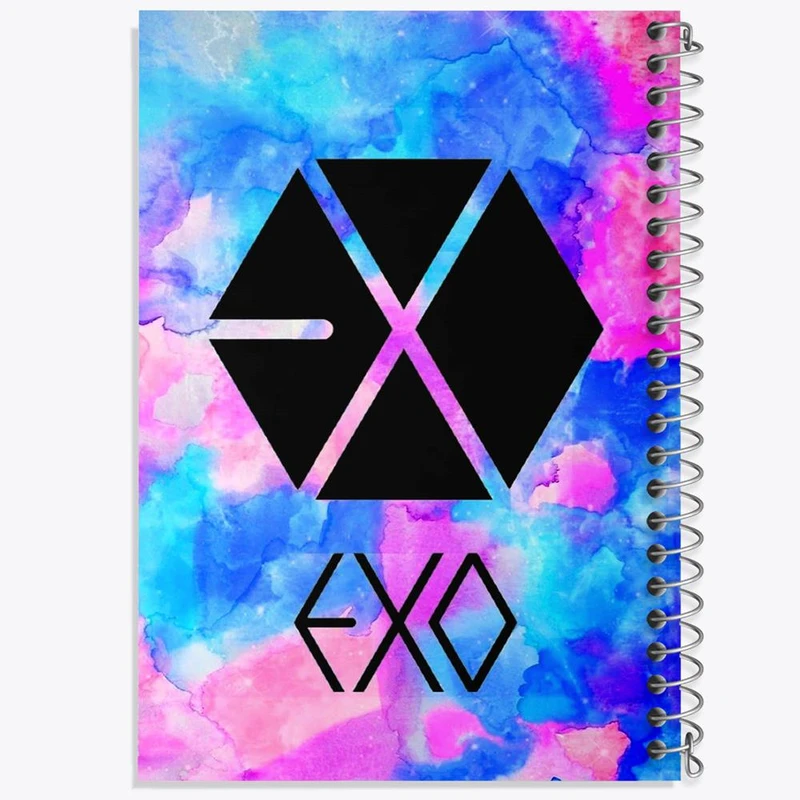 دفتر بولت ژورنال 50 برگ خندالو طرح گروه اکسو EXO کد 1034