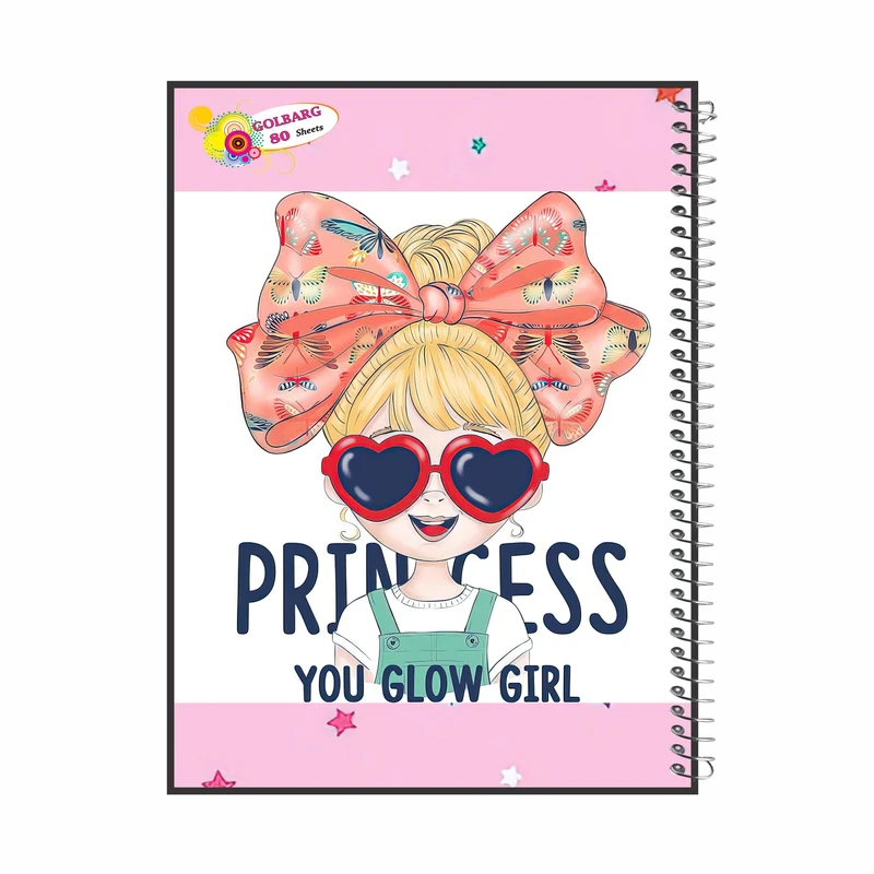 دفتر مشق 80 برگ گلبرگ طرح دخترانه کد 8010036