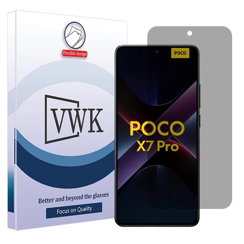 محافظ صفحه نمایش حریم شخصی وی دبلیو کی مدل هیدروژلی مناسب برای گوشی موبایل شیائومی Poco X7 Pro