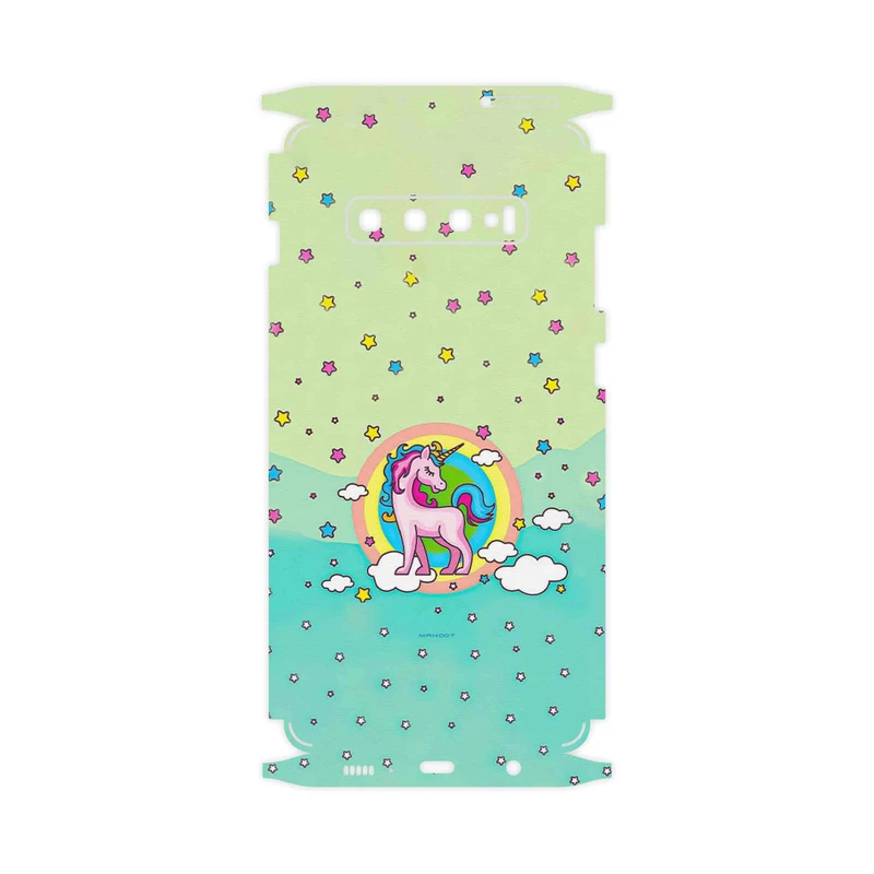 برچسب پوششی ماهوت مدل Rainbow unicorn adventure-FullSkin مناسب برای گوشی موبایل سامسونگ Galaxy S10 Plus
