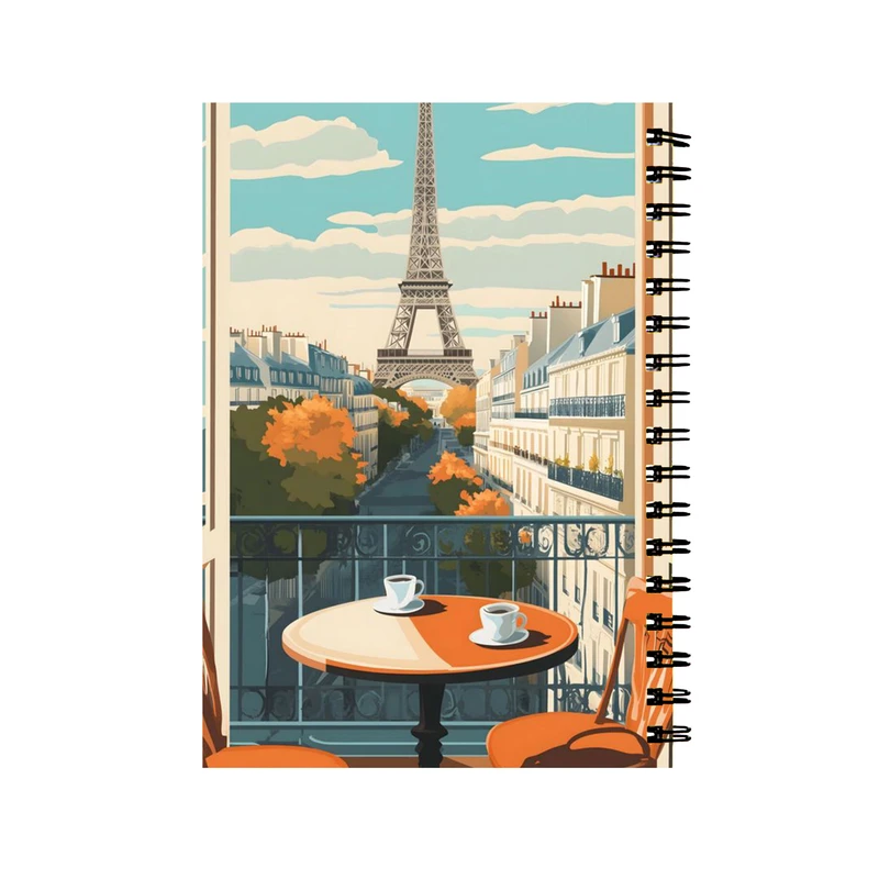 دفتر مشق 50 برگ طرح پاریس فانتزی کد 009
