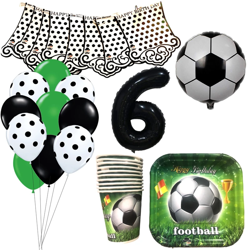 	 مجموعه 40 عددی تم تولد مستر تم طرح توپ فوتبال کد 6