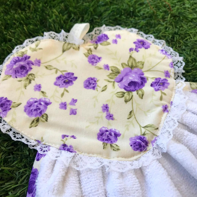 حوله آشپزخانه مدل گل سایز 36×47 سانتیمتر