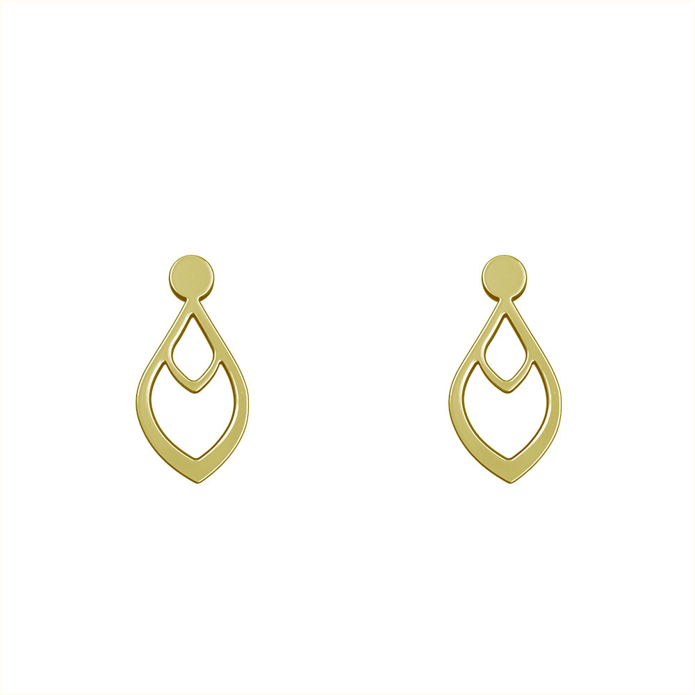 گوشواره طلا 18 عیار زنانه مدوپد مدل اشک کد GA1-12042