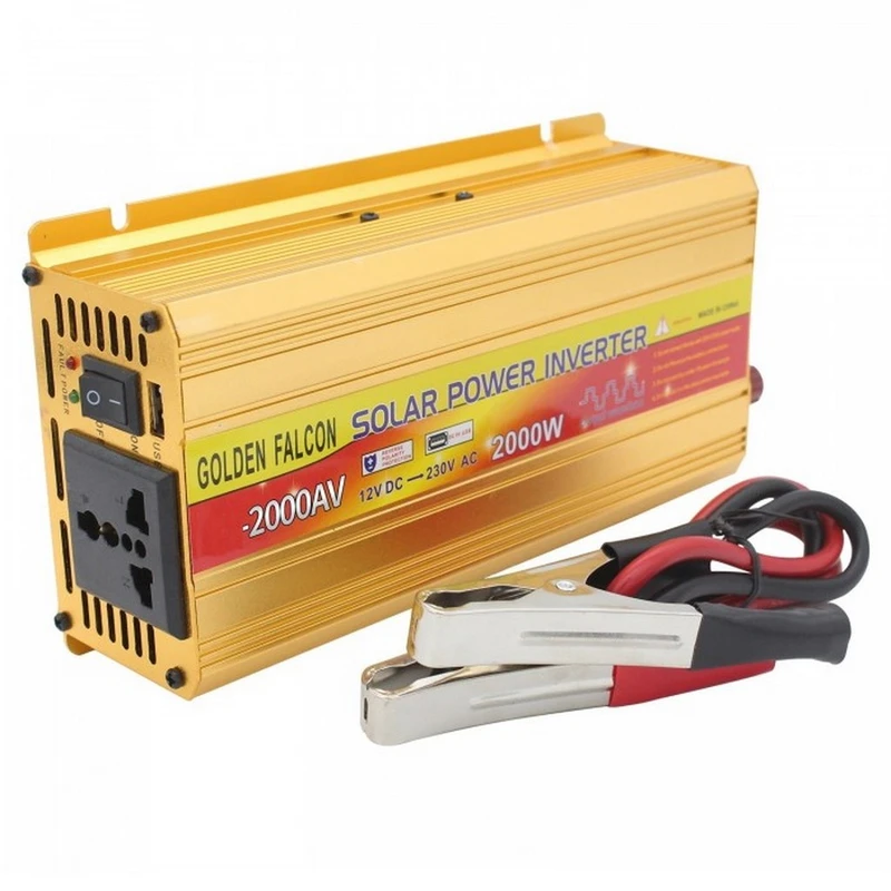 مبدل برق خودرو فالکون مدل 12به 220 ولت ظرفیت 2000 وات