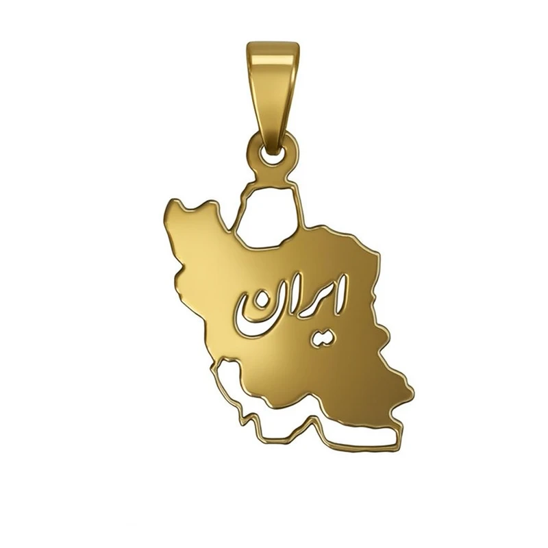 آویز گردنبند طلا 18 عیار زنانه نیکان گلد طرح ایران