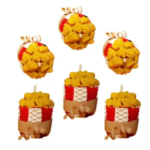 شمع بیزوکس مدل پاپ کورن مجموعه 6 عددی 