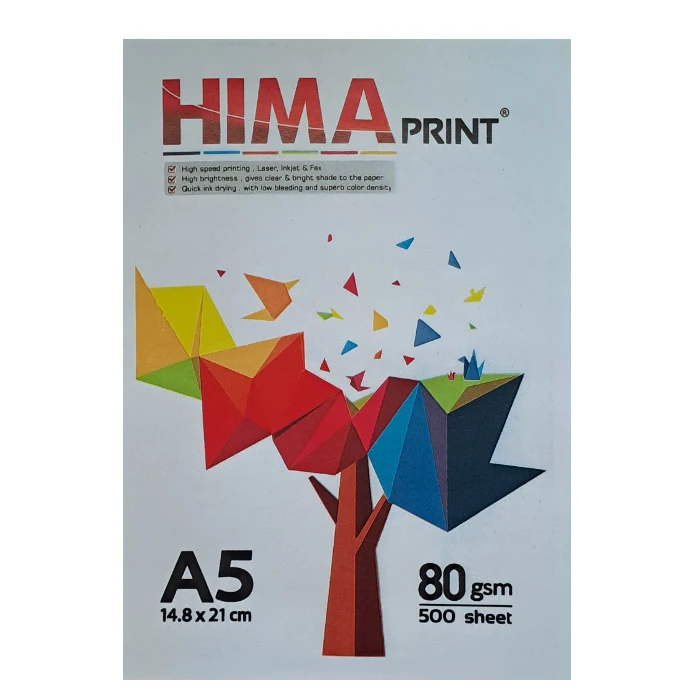 کاغذ رنگی هیما  کد A5 بسته 500 عددی