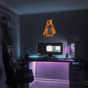 چراغ دیواری نئون دیزاین طرح Pubg_ORG