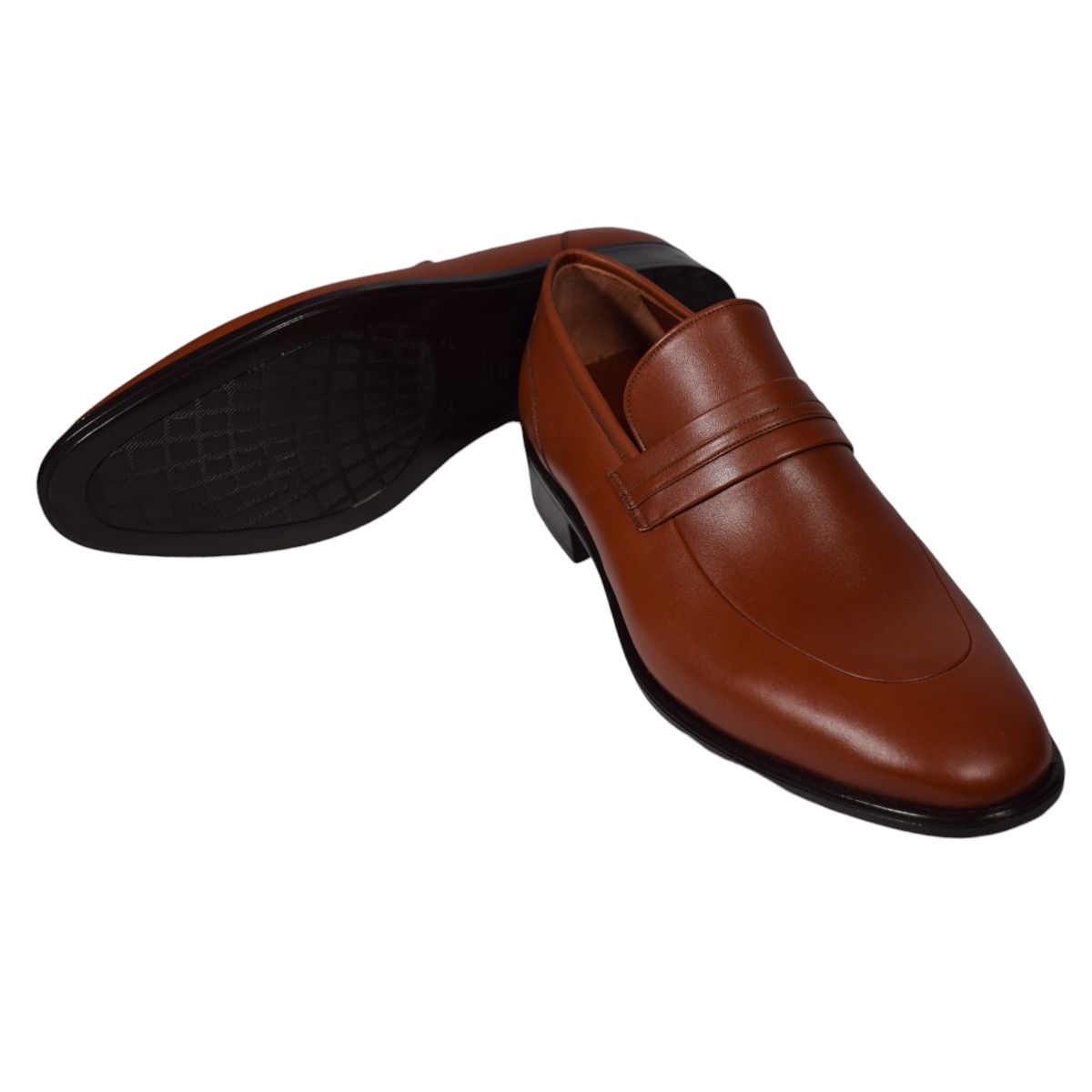 کفش مردانه چرمیران مدل PM1084 B رنگ عسلی روشن -  - 5