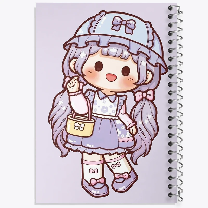 دفتر مشق 100 برگ خندالو طرح دخترانه کیوت کد N1819