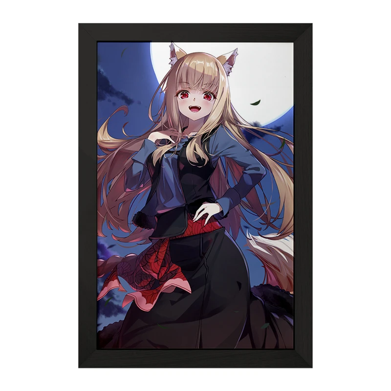 تابلو خندالو مدل هولو انیمه ادویه و گرگ کد 36139