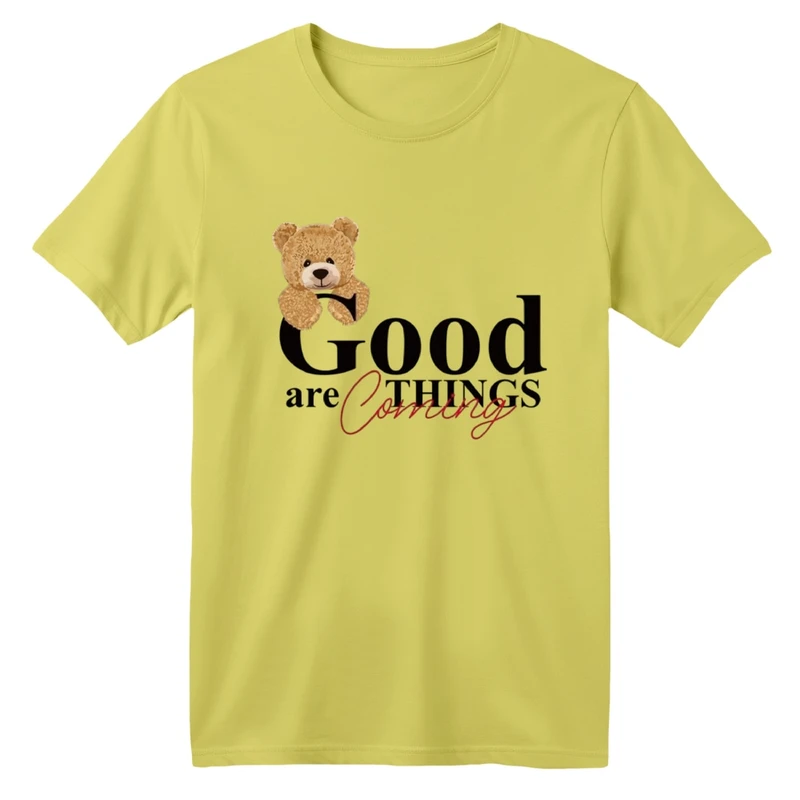 تی شرت آستین کوتاه بچگانه مدل تدی نوشته