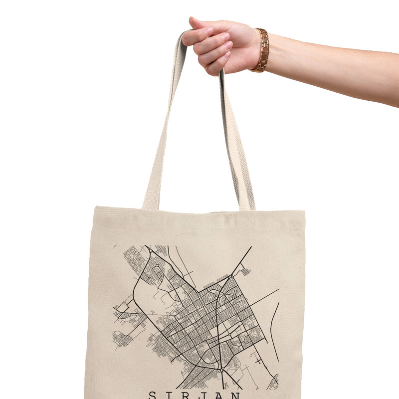 ساک خرید ترمه طراحان ایده مدل نقشه شهر سیرجان کد map0520 - L