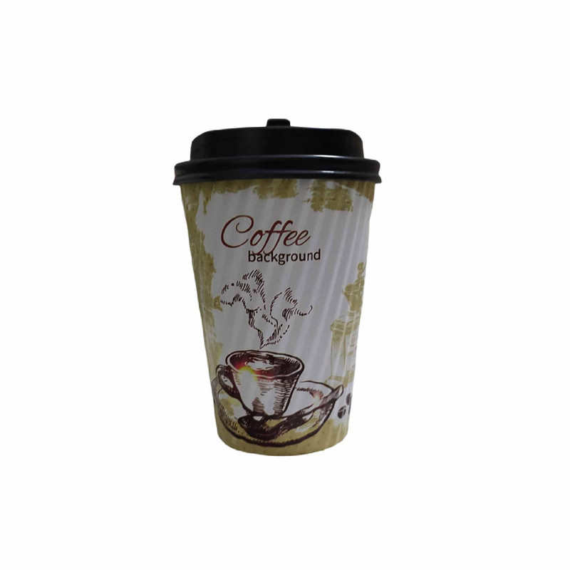 لیوان یکبار مصرف مدل Cofe دوجداره بسته 30 عددی