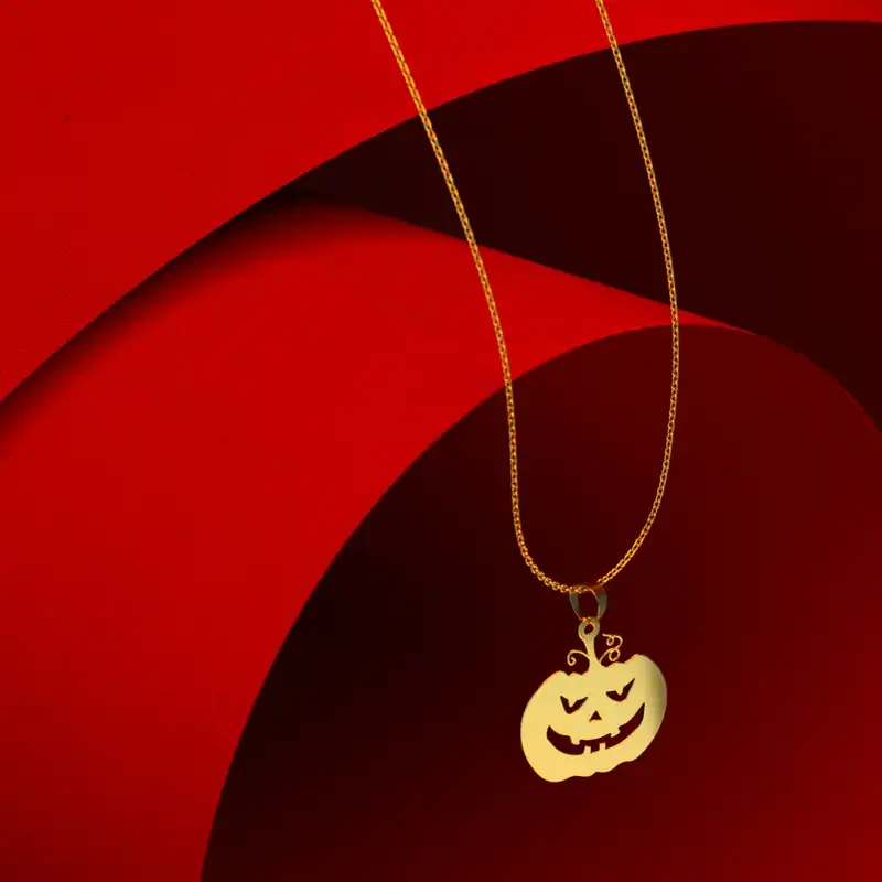 گردنبند طلا 18 عیار زنانه مدوپد مدل هالووین کد G3-1-1251