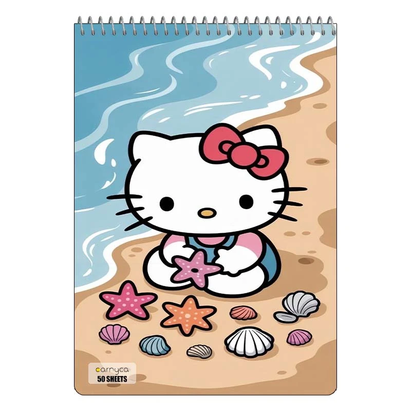 دفتر نقاشی 50 برگ سیمی کارنیکا طرح هلو کیتی hello kitty کد 92334