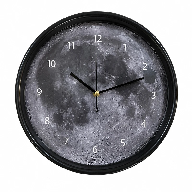 ساعت دیواری عقربه ای با نشانگر عددی طرح ماه مدل  MOON-28