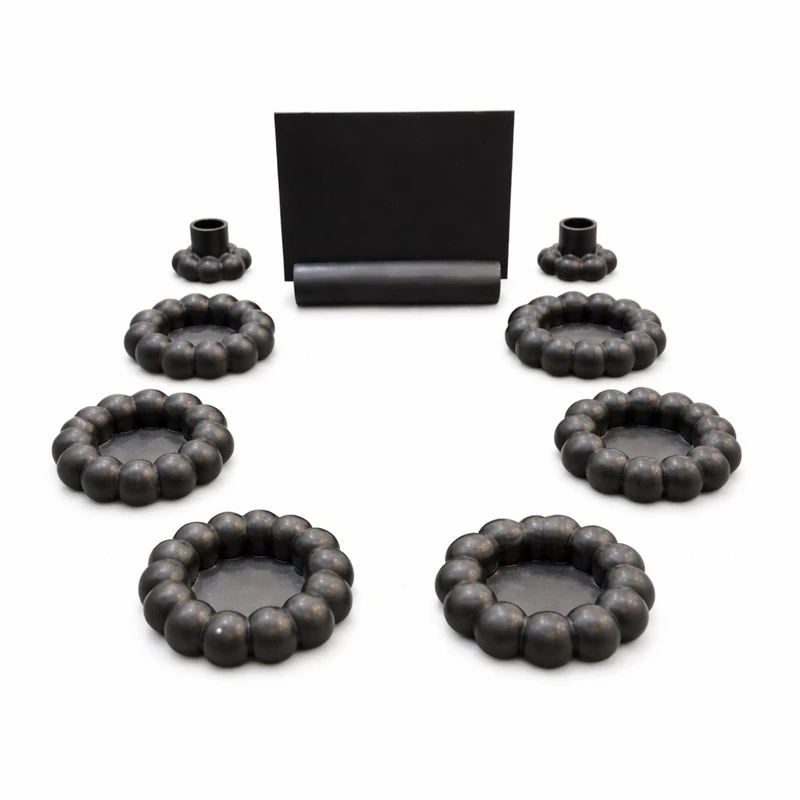 مجموعه ظروف هفت سین 9 پارچه مدل مرواریدی کد m1