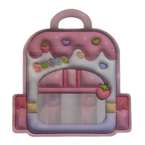 پاکت زیپ دار مدل فانتزی طرح کیف مدرسه کد Sweet