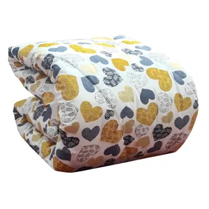 لحاف سندس مدل قلبی کد F282 دو نفره سایز 220x190 سانتی متر